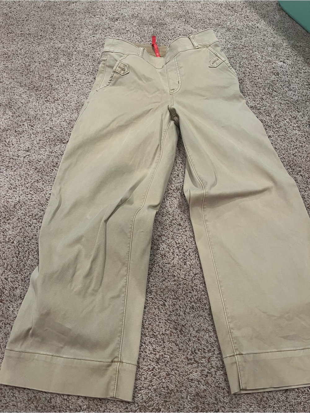SPANX Women’s Wide-Leg Chinos in Beige/Tan